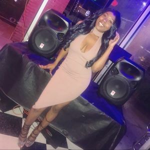 Baby Pink Fitted Dress